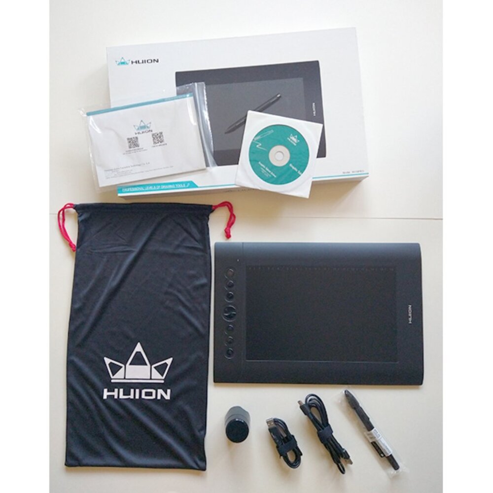 Huion Drawing Tablet H610PRO V1 Pen Stylus Cover 2048 Levels Lightweight Wacom !